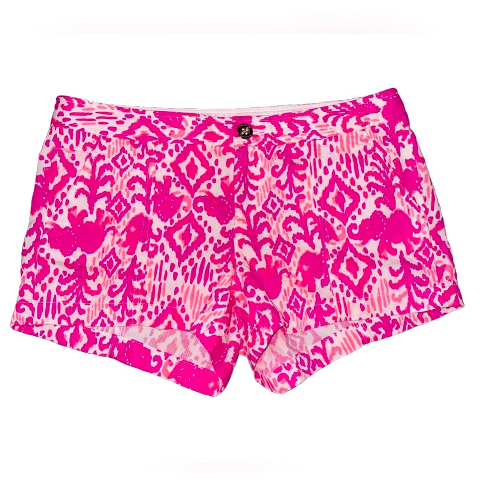 Lilly Pulitzer Liana Magenta Pink Shorts in Tons of Fun print